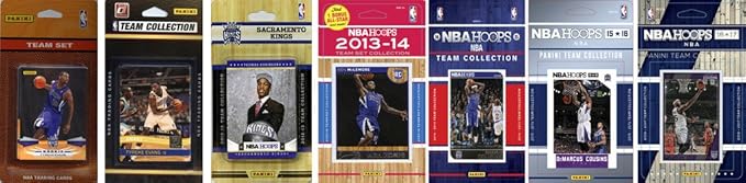 C&ampI Collectables NBA Sacramento Kings Men's 7 Different Licensed Trading Card Team Sets White