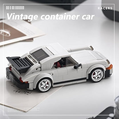 PB8816 1:32 Turbo Sports Car Buliding Blocks Set 343 Pieces MOC Super Racing Model Kit with Display Container Clamping Blocks Toy Gift for Adults