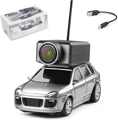 Aetheria WL Mini RC Car with HD FPV Camera 1/64 Remote Control Car FPV RC Drift Cars with LED Ambient Lights &amp Interactive Controls &amp 3-Speed Modes Gift for Adult (Grey)