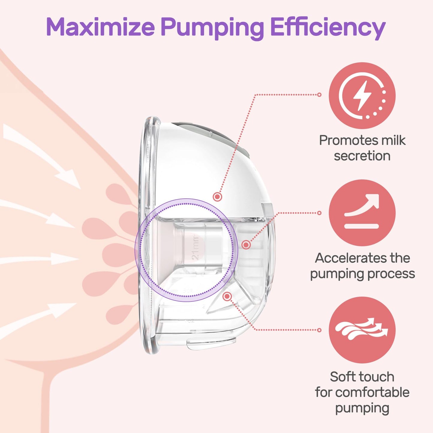 Nuliie 10PCS Flange Sizing Kit 13/15/17/19/21mm for 24mm Flange/Shield of Most Pumps, Silicone Flanges Insert for Momcozy/Spectra Electric Breast Pumps, Pumping Essential Kit for Moms