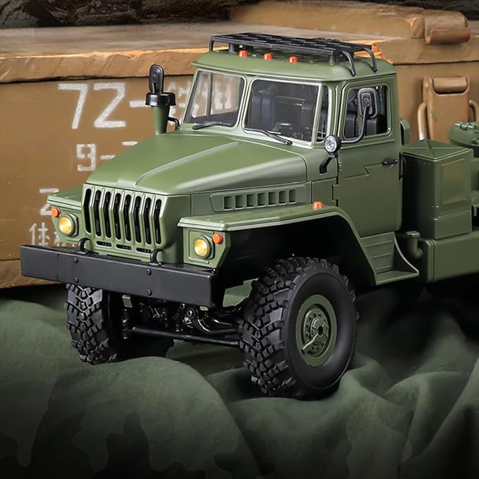 1/16 RC Truck 41.3in 6WD Remote Control Car Transporter Truck 6X6 Car Toy RC Semi Trailer car Army Off-Road w/ 600mAh Battery for 30min Play Christmas Birthday Gift for Adult