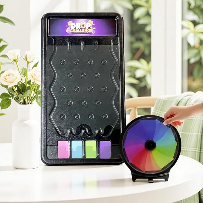 iElyiEsy Prize Wheel &amp Plinko Board Set 10 Tabletop Spinner and 14 Drop Game Trade Shows Bars Family Fun Night DIY Dry Erase Prize Wheel