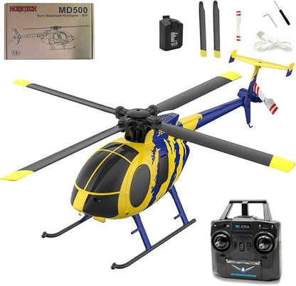 RC ERA C184 MD500 RC Helicopter for Beginners Gyro &amp Optical Sensor Stabilized Easy to Fly 2.4GHz 4CH Flybarless RTF Remote Control Helicopter