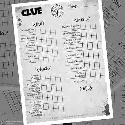 USAOPOLY CLUE: Critical Role | Solve The Mystery in This Collectible Clue Game Featuring Characters &amp Locations from Mighty Nein Campaign Officially-Licensed Game (CL139-516-002200-04)