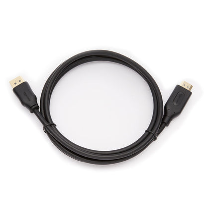 Amazon Basics DisplayPort to HDMI Cable, Uni-Directional, 4K@30Hz, 1920x1200, 1080p, 6 ft, Black