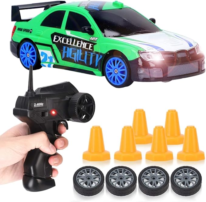Liberty Imports RC Drift Car 1/24 2.4GHz 4WD Remote Control Sport Racing On-Road Vehicle with LED Light Batteries and Drift Tires (Style 3)
