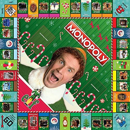 Monopoly Elf | Based on Christmas Comedy Film Elf | Collectible Monopoly Game Featuring Familiar Locations and Iconic Moments | Officially Licensed Monopoly