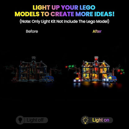 Upgraded Led Light Kit Compatible with Lego Stranger Things The Creel House Building Set Lights Decoration Compatible with Lego 11370 Best Gifts for Adults (Model Not Included)