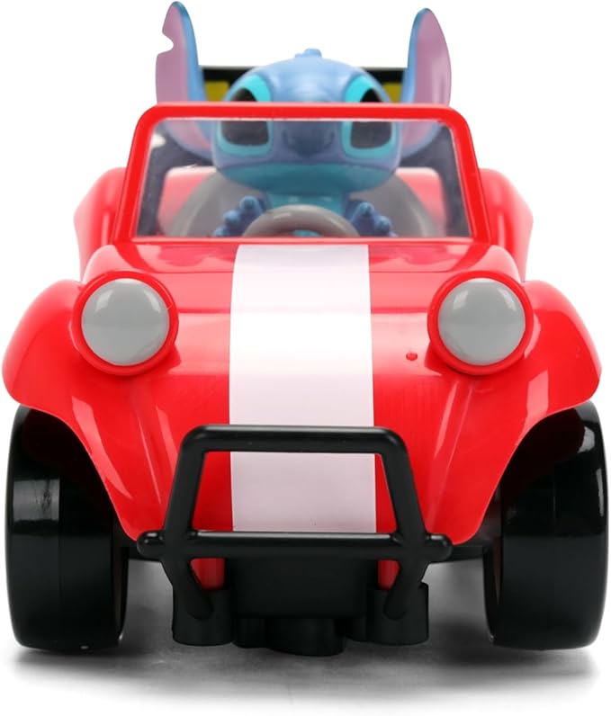 Jada Toys 1:32 RC Disney Stitch Buggy – Simple Function Remote Control Car with Built-in Stitch Figure and 5.5 Body – Kid-Friendly RC Vehicle