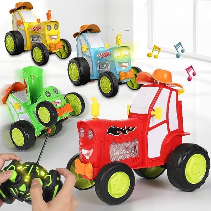 GoolRC Crazy Jumping Car Toys RC Stunt Car with Music Lights Rechargeable Radio Controlled Rocking Cars Toy Christmas Birthday Gift for Teen(Blue)