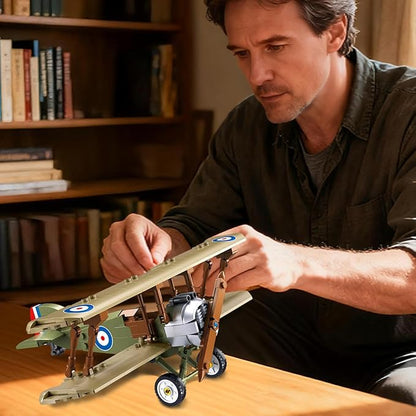 DAHONPA Sopwith Camel Building Block Plane Set Airplane Model 293 Pieces Toy Military Model Decor Gift for Kids and Adults
