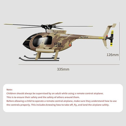 C189 Remote Control Helicopter 2.4G 6CH UAV 1:28 Brushless Motor RC Helicopter Single Blade Flybarless Remote Helicopter RTF with Optical Flow Localization 3 Battery - Red