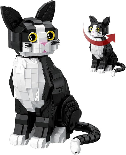 Tuxedo Cat Building Blocks Set Christmas Birthday Gift for Kids for Home Decor Living Room Bedroom