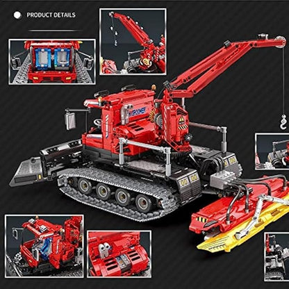 Technology Snow Groomer Building Set 2.4G/APP RC Snow Plough with Motor Truck Vehicle Building Block Compatible with Major Brands - 1100 Pieces