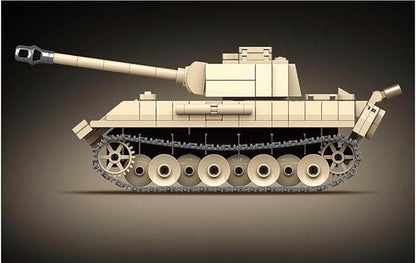 General Jim's German Panther Ausf. Tank Building Set – WW2 Brick Model with Rotating Turret &amp Detailed Tracks – 529 Pieces – Historic Military Set for Collectors – Compatible with Major Brick Bran
