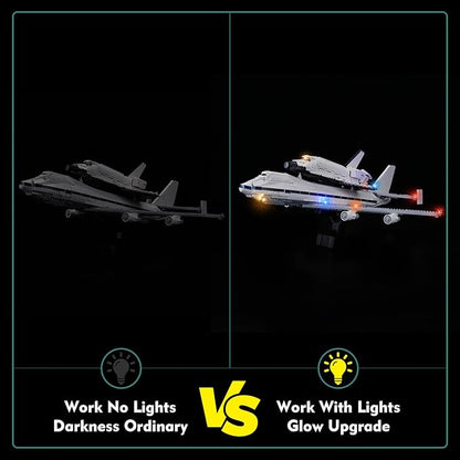 Light kit Compatible with Lego 10360 Shuttle Carrier Aircraft - No Model Only Light LED Lighting Accessories Compatible with Lego Space Shuttle Transportation Aircraft (RC Version)