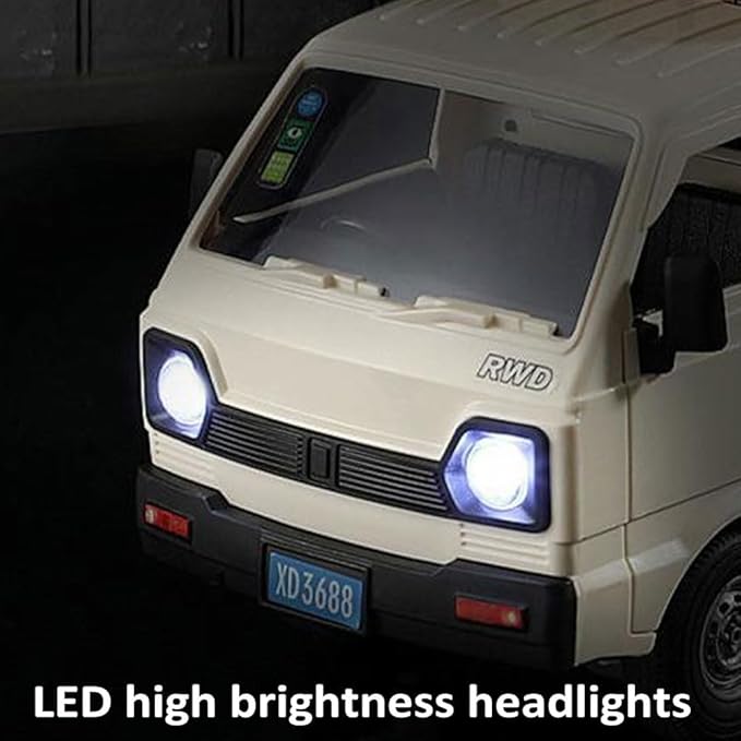 GoolRC Remote Control Car Transporter Truck 1:16 Scale RC Container Transport Truck with Spray and Light 2.4GHz All Terrain RC Cars for Teens and Adults Christmas or Birthday Gift (Blue)