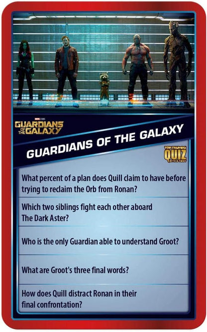 Top Trumps Marvel Cinematic Universe Quiz Game 500 Questions to Test Your Knowledge on Guardians of the Galaxy Avengers S.H.I.E.L.D Wakanda and More Gift and Toy for Boys and Girls Aged 8 Plus