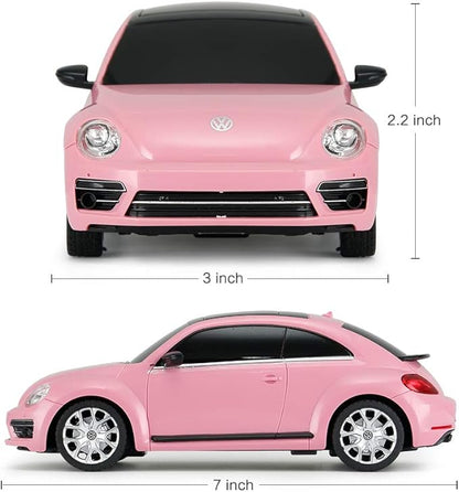 RASTAR Radio Remote Control 1/24 Scale Volkswagen Beetle Licensed RC Model Car (Pink)