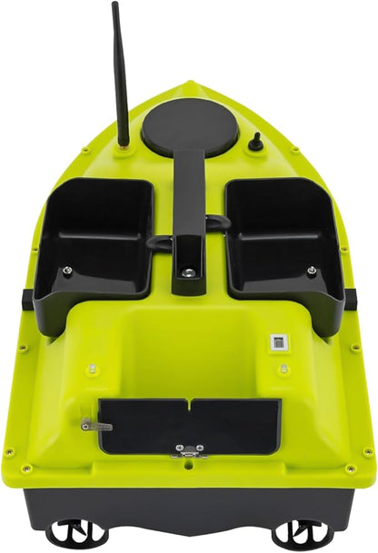 RC Bait Boat 600m/1968ft Long-Distance Control Surf Fishing Bait Boat 4.4LBS Loading Capacity with Dual 5200mAh Battery and LCD for Lake/Ocean Angling Auto Navigation (Green)