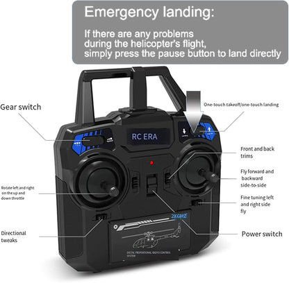 EC135 C187 Remote Controlled Heli Aircraft Plane RC Helicopter add Optical Flow Positioning Single Rotor No Ailerons 6-Axis Gyroscope Altitude Hovering Aerobatics for Adults Beginners
