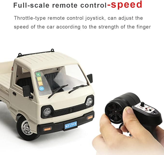 WPL Mini RC Car 1/16 Scale 2.4Ghz RC Drift Car Model Mini-Truck with Double Battery 130 Motor Rear Drive Hobby Grade Adult Age 16+