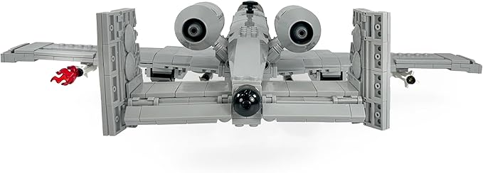 General Jim's A-10 Thunderbolt II Warthog Fighter Jet Building Blocks Set 931 Pieces Cold War Attack Aircraft Model Plane with Opening Cockpit Retractable Landing Gear Artillery Station | GJ-AA10