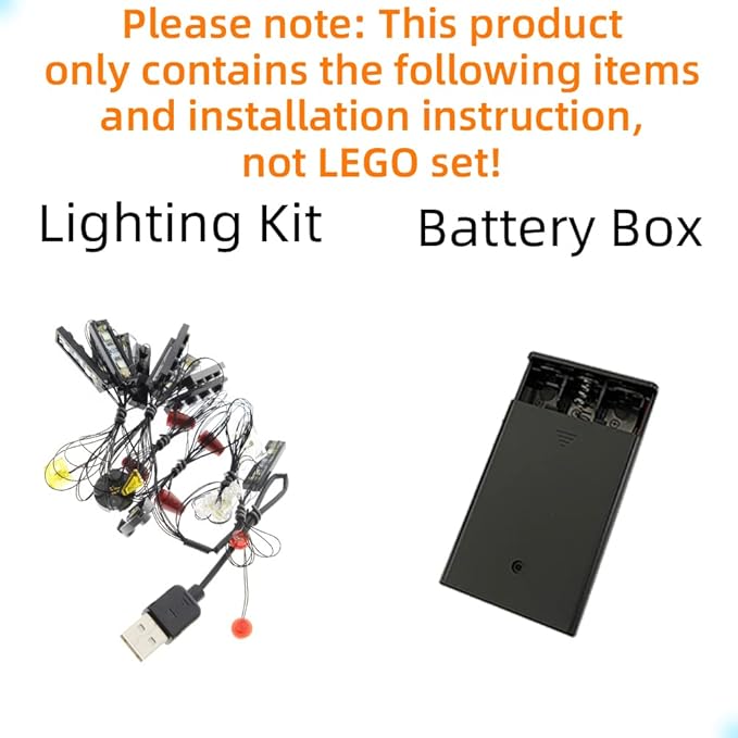 LED Light Kit Compatible with Lego 1989 Batwing - Lighting Set for 76161 Building Model (Model Set Not Included)