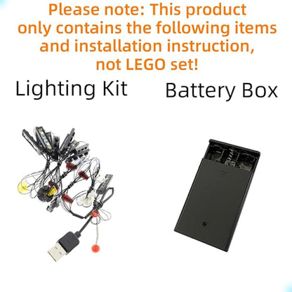 LED Light Kit Compatible with Lego 1989 Batwing - Lighting Set for 76161 Building Model (Model Set Not Included)