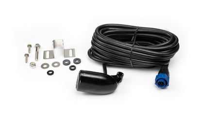 Lowrance 000-0106-72 HST-WSBL Transom-Mount Skimmer Transducer – 83/200 kHz with Built-in Temperature Sensor, 7-Pin Connector, Black