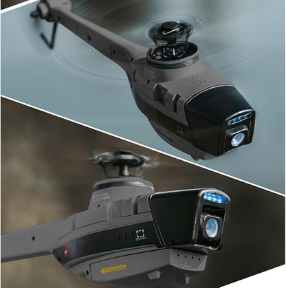 Remote Control Helicopter with 1080P Camera Black Hornet Scout RC 4CH Aerial Vehicle Reconnaissance Military Aircraft Model for 16+ with 1-Battery