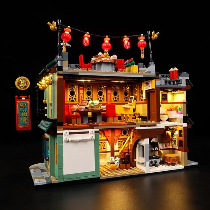 Kyglaring Led Light Set for Lego Family Reunion Celebration Building Blocks The Family Reunion Lighting Kit Compatible with Lego Chinese New Year 80113 - No Model (Classic Version)