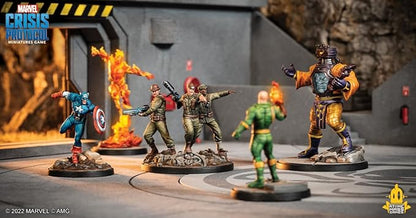 Marvel: Crisis Protocol Nick Fury Sr. &amp Howling Commandos Character Pack - Smash Hydra with This Elite Team! Tabletop Superhero Game Ages 14+ 2 Players 90 Min Playtime Made by Atomic Mass Gam