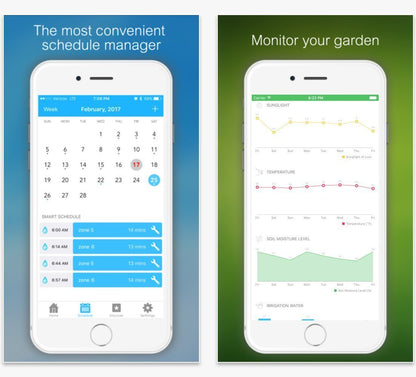 Netro Smart Sprinkler Controller, WiFi, Weather aware, Remote access, 6 Zone, Compatible with Alexa