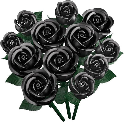Black Rose Bouquet Building SetCompatible with Lego FlowersArtificial Flowers Botanical Collection Blocks Kit DIY Fake Roses for Adults Women Mother's Day Girlfriend Gifts Home Decor-408pcs