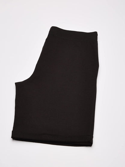 Hanes Womens French Terry Bermuda Athletic-shorts, Black, Small US