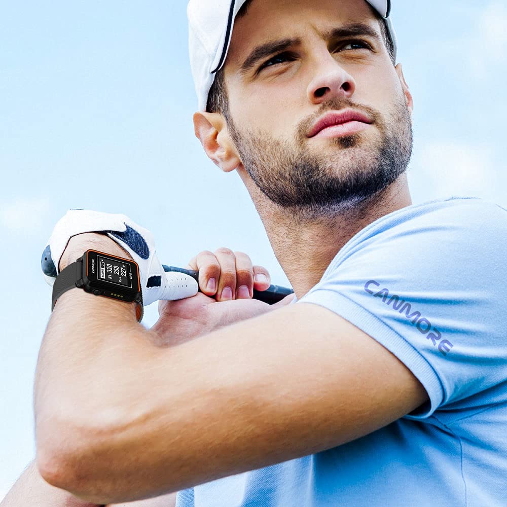 CANMORE TW-353 GPS Golf Watch - Key Course Data and Score Sheet on Your Wrist - 38,000+ Free Courses Worldwide and Growing - 4ATM Waterproof - 1-Year Warranty