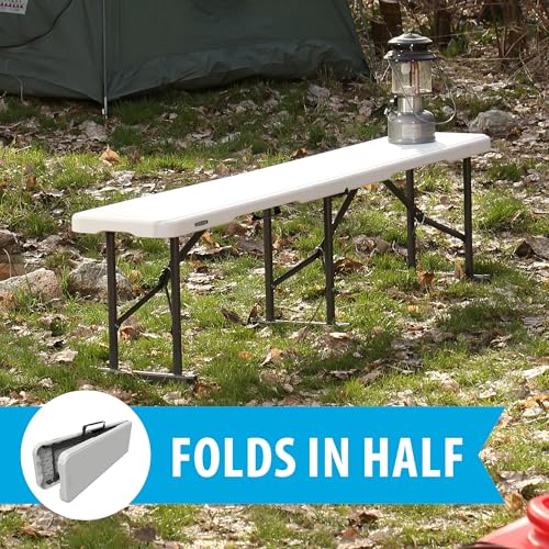 Lifetime 80305 Portable Folding Bench, White