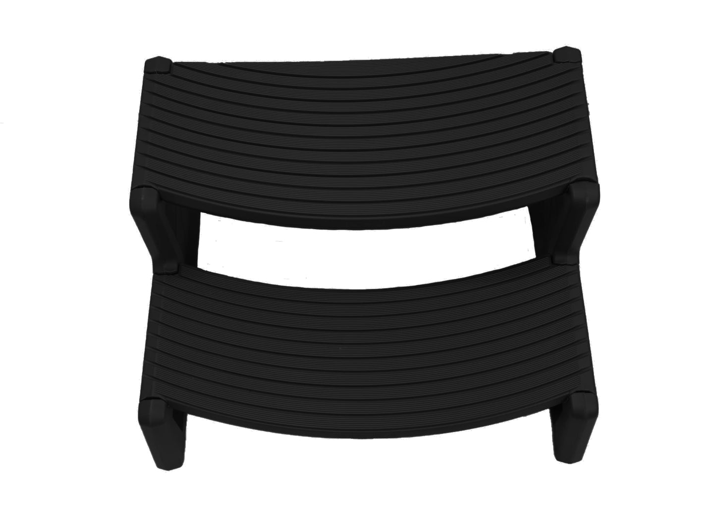 Confer Plastics Resin Multi Purpose Outdoor Non Slip Portable Spa and Hot Tub Handi-Step Deck Patio Steps Accessories, Black