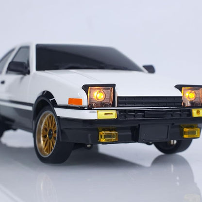 US in Stock 1/18 RC Drift Racing Car Rwd LDRC LD1801 Wireless Control Vehicle Gyroscope Light System Motor Servo ESC Hobby Model for Adult Hobby(White with Gyro)