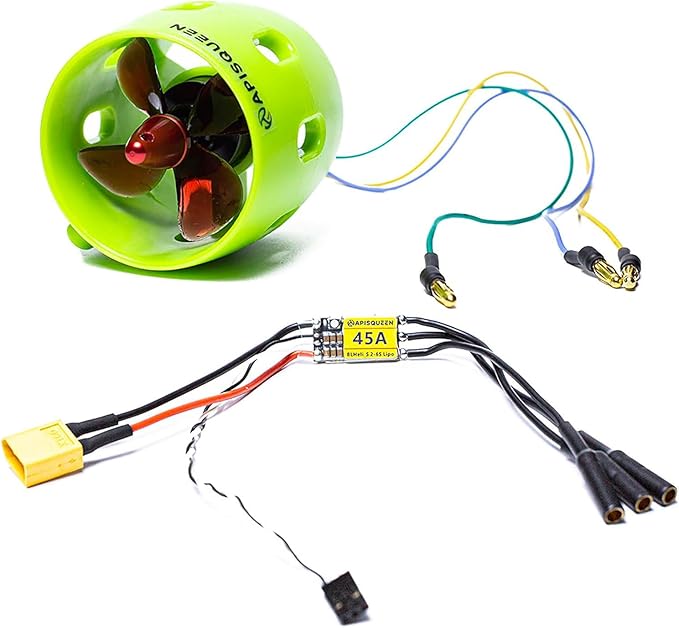 U1 Underwater Thruster with 45A Bi-Directional ESC12V~16V 2Kg Thrust Brushless Underwater Subsea Thruster/Propeller for ROV Boat（CCW）