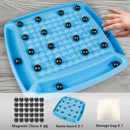 Magnet Chess GameBoard for Kids 8-12 yrsdults and Family Strategy Magnet Chess Board Table Games Set. (48 Chess Pieces)