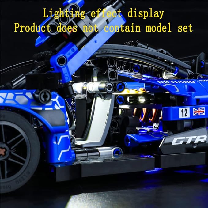 LED Light Kit Compatible with Lego McLaren Senna GTR -for Technic 42123 Model Set (Model Set Not Included)