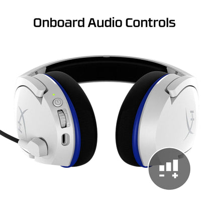 HyperX HHSS1C-KB-WT/G Cloud Stinger Core – Wireless Gaming Headset, for PS4, PS5, PC, Lightweight, Durable Steel Sliders, Noise-Cancelling Microphone - White