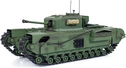 TOUCAN RC HOBBY 1/16 Tongde RC Tank Churchill Mk.VII Electric Infrared Battle Toys Barrel RecoilUS in Stock