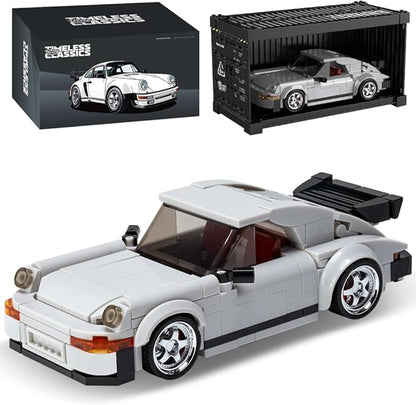 PB8816 1:32 Turbo Sports Car Buliding Blocks Set 343 Pieces MOC Super Racing Model Kit with Display Container Clamping Blocks Toy Gift for Adults