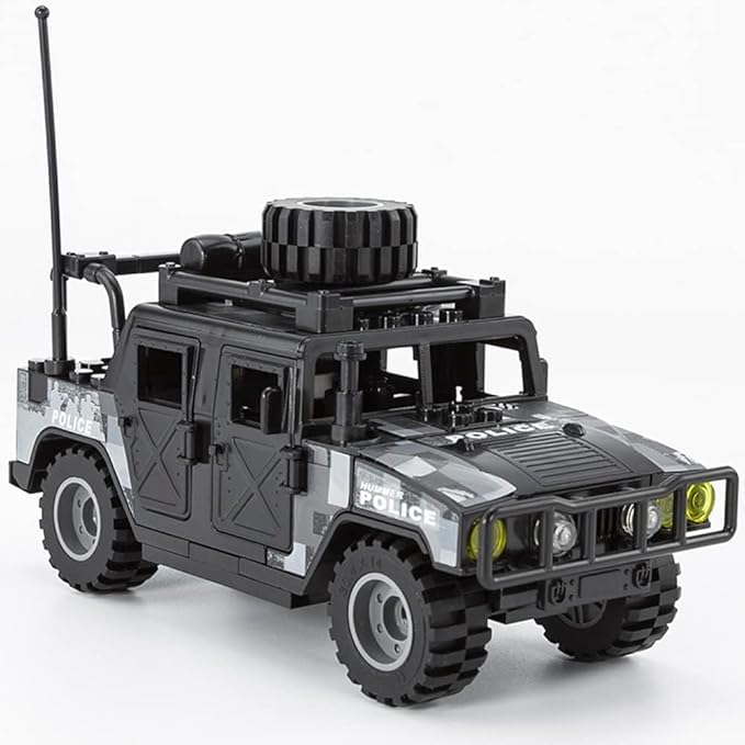 Military Vehicles Building Blocks Sets Compatible with Lego Military Off-Road Vehicle Set Army Model Kit STEM Toys for Boys Kids and Teens Ages 8-14(Black)
