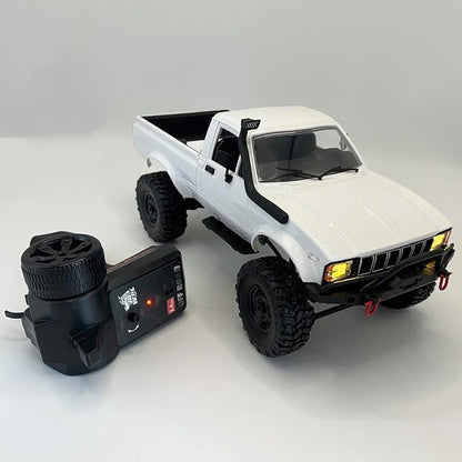 WPL C24-1 RC Rock Crawler 4x4 RC Truck Off Road 1/16 RC Crawler Remote Control Truck Pickup RTR All Terrain 2.4 GHz with Proportional Throttle Steering Independent Suspension for Adults