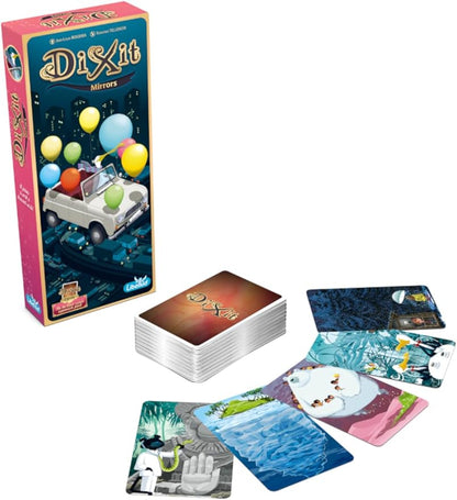 Dixit Mirrors Board Game Expansion - Unveil a Fantastical Reflection of Society! Creative Storytelling Game Family Game for Kids &amp Adults Ages 8+ 3-6 Players 30 Min Playtime Made by Libellud