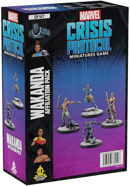 Marvel: Crisis Protocol Wakanda AFFILIATION PACK - Forge the Unstoppable Wakandan Team! Tabletop Superhero Game Ages 14+ 2 Players 90 Minute Playtime Made by Atomic Mass Games